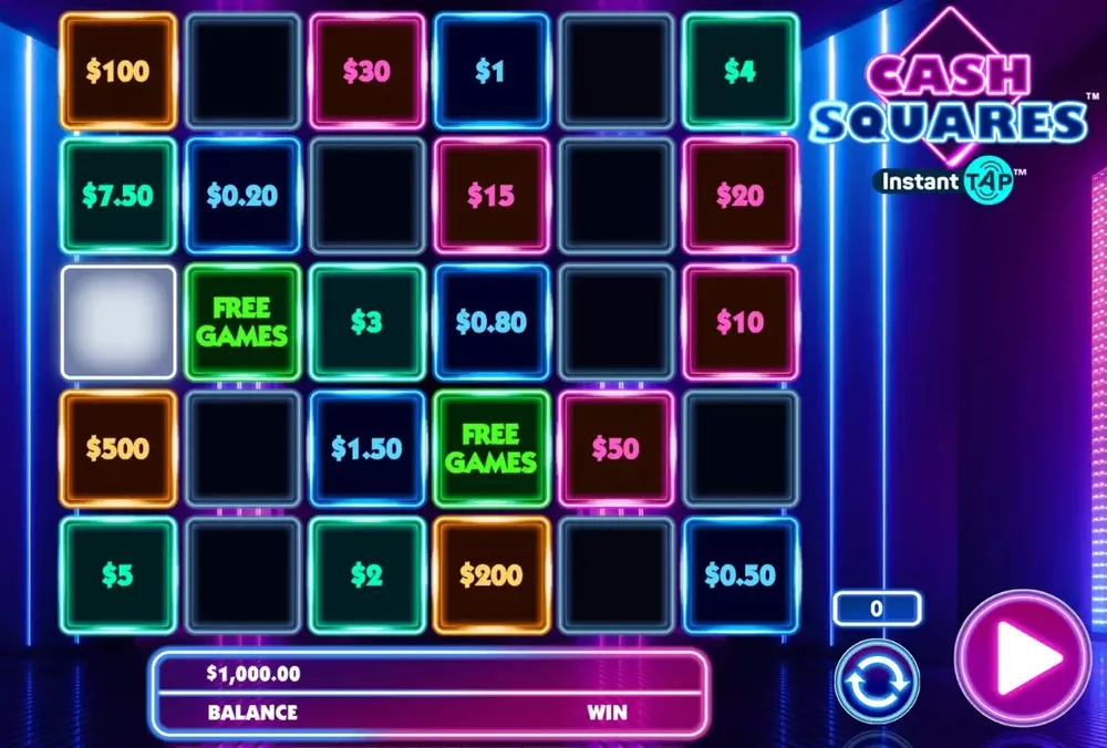 Where to Play Cash Squares Instant Tap for Real Money